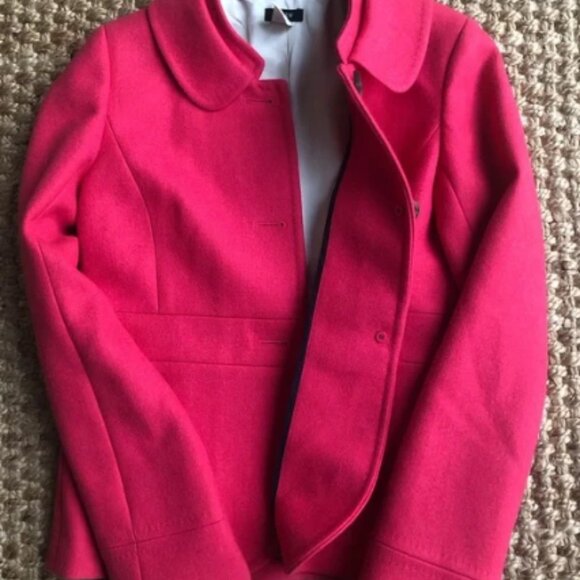 New: J Crew Maggie Double Serge Wool Coat. Size 4 - Picture 1 of 8